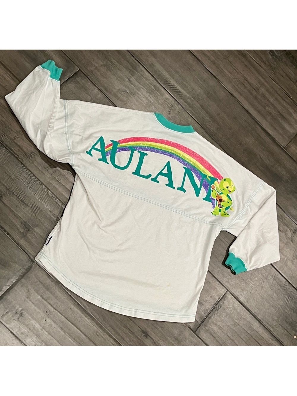 Disney Aulani Hawaiian Rainbow, Olu, And Ukulele Spirit Jersey - Size Sm
